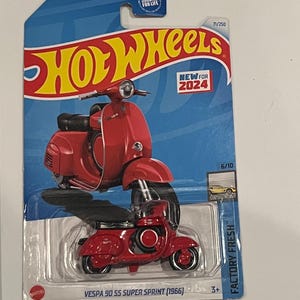 Hot Wheels Vespa 90 Ss Super Sprint 1:64 Scale - Etsy