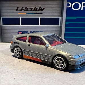 Hot wheels Honda crx silver with wheel swap