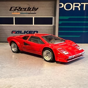 Hot wheels premium metal base red Lamborghini Countach