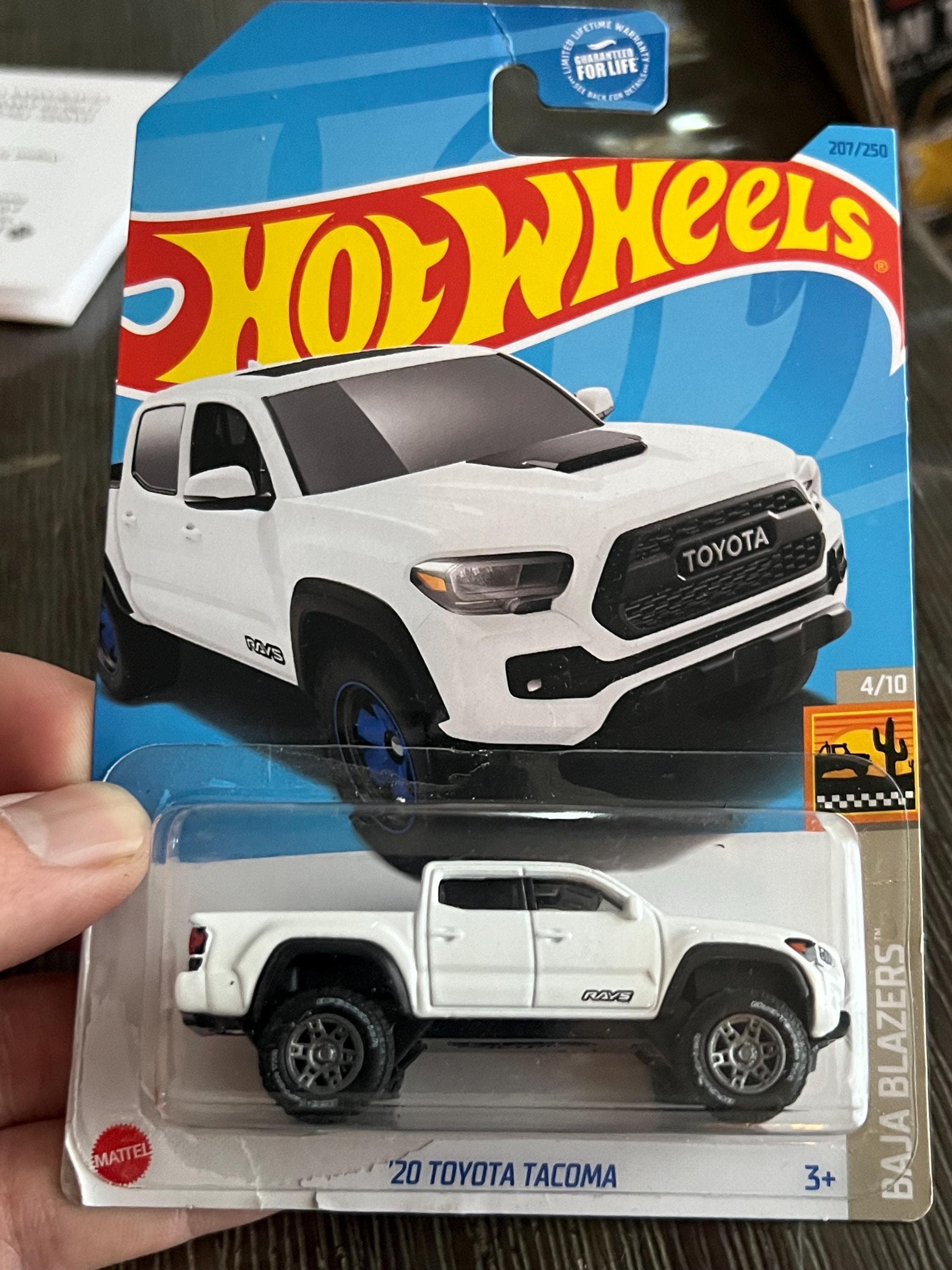 Hot Wheels 1:64 Scale Toyota Tacoma 3rd Gen White With TRD Custom