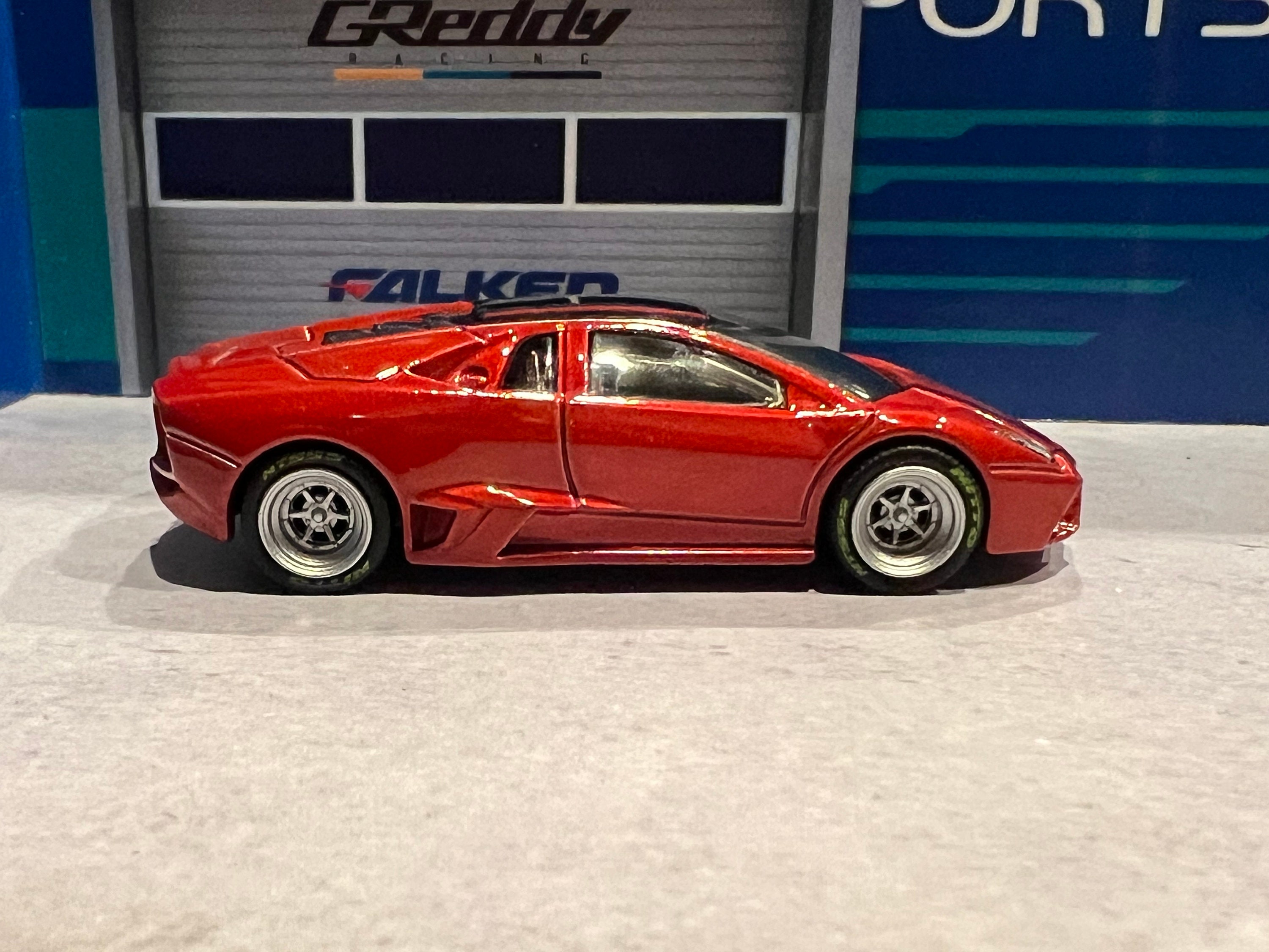 Hot Wheels Lamborghini Reventon Red With Real Rider Wheel Swap