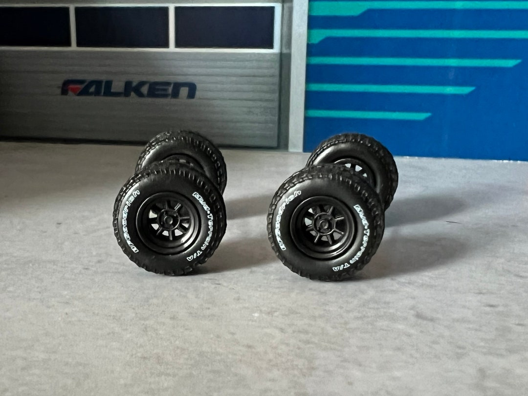 1/64 Scale 4x4 Deep Dish Real Riders Bf Goodrich Tires Set of 1