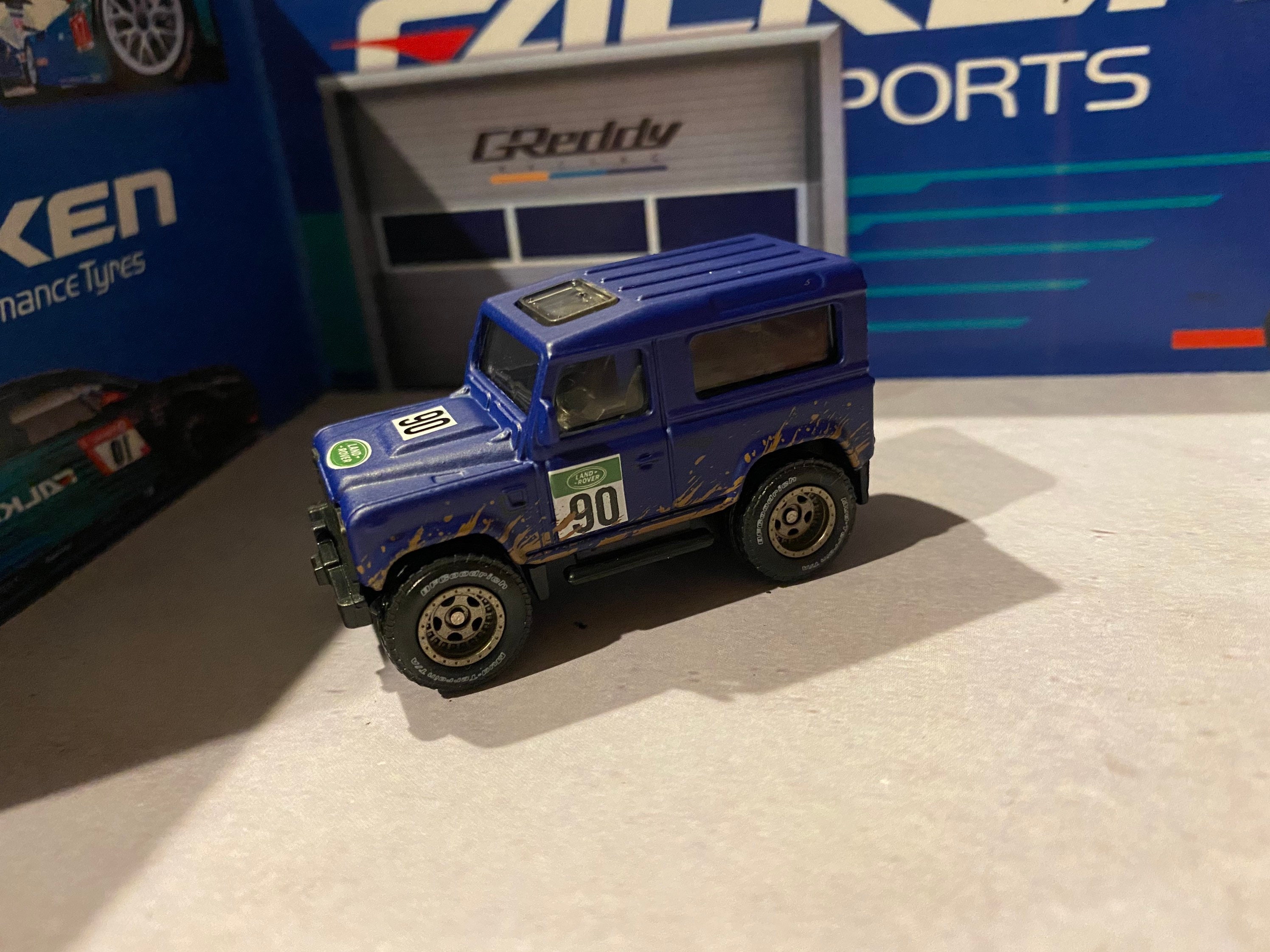 Hot Wheels Land Rover Defender 90 Custom Wheel Swapped 1 64 off