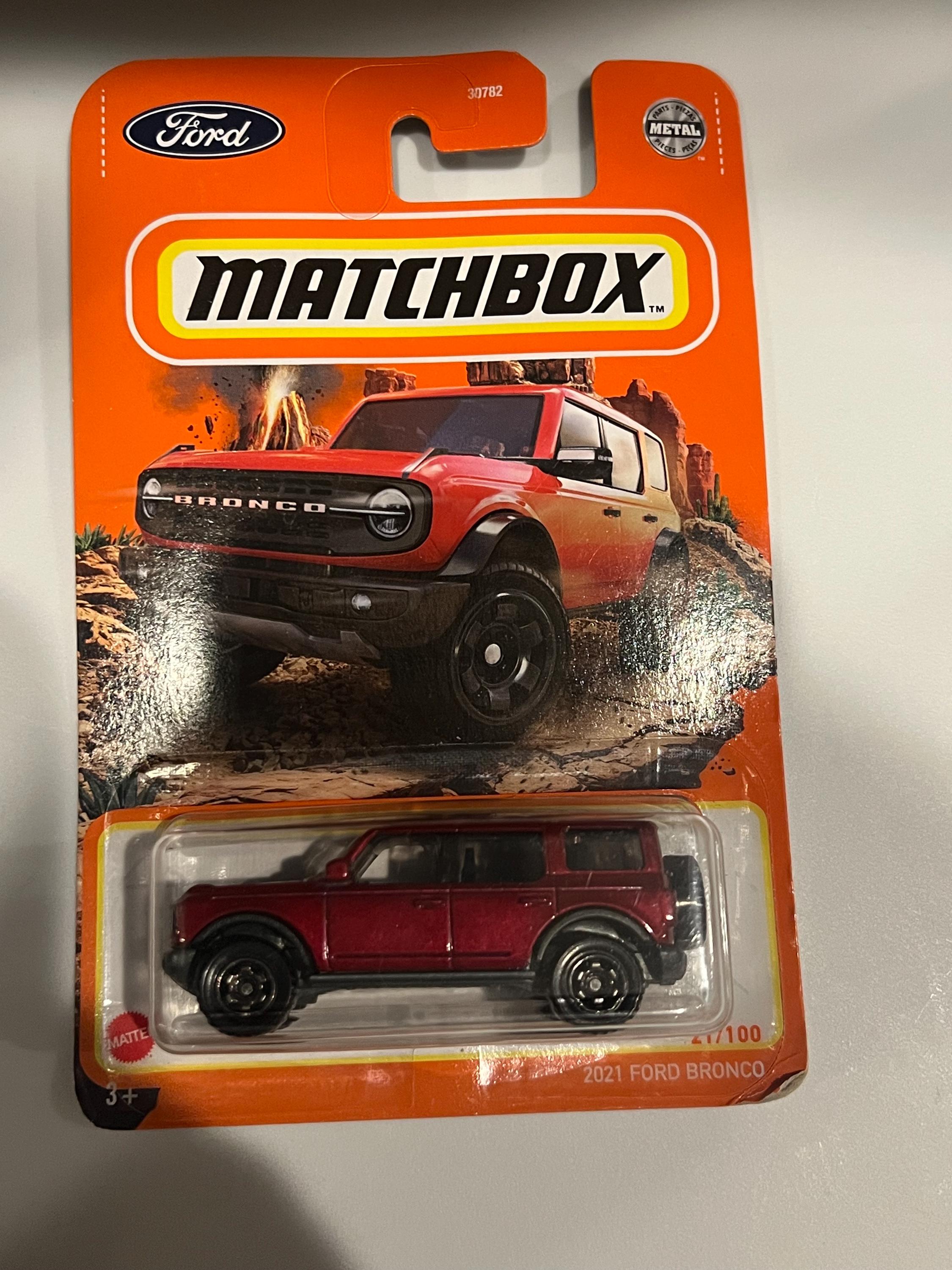 Voiture Miniature Matchbox Ford Bronco 2021 - Série Moving Parts 1:64 - Neuf Sous Blister