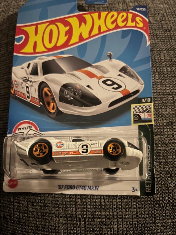 Hot Wheels '67 Ford GT40 MKIV Carded - Etsy