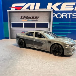 Hot wheels dodge charger srt mopar series grey black. Real riders swap 1/64 scale