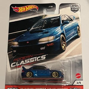 Hot Wheels Modern Classics 22b Subaru Impreza Premium Sti Blue