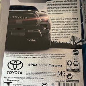 Hot wheels Toyota Tacoma 3rd gen custom paint and wheels with custom card. image 2