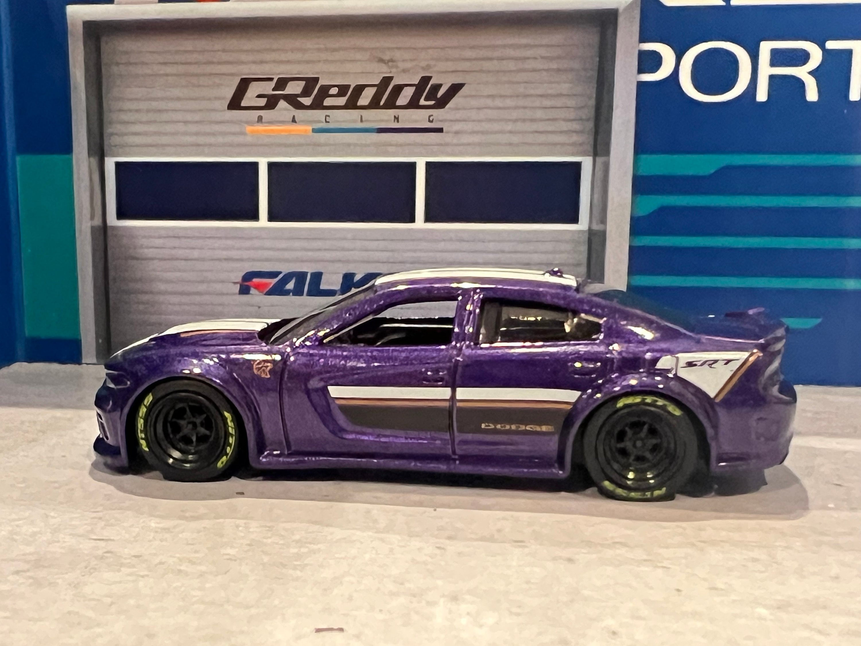 Hot Wheels 1/64 Scale 2020 Dodge Charger Srt Purple With Real