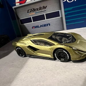 Hot wheels Lamborghini Sian FKP37 green real rider swap