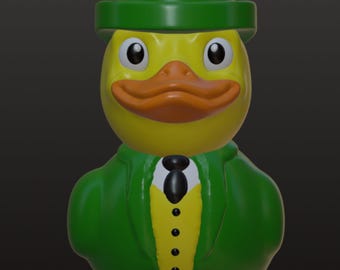 Leprechaun Duck | St Patricks Day Gift | Irish Duck Figurine | Lucky Duck Collectible | Shamrock Desk Decor | Irish Heritage Gift