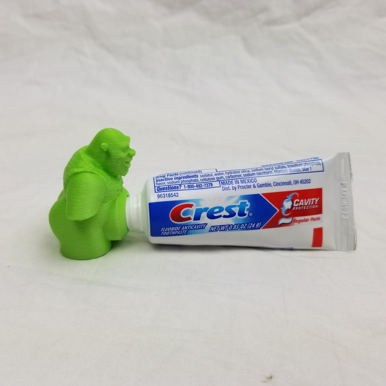 Shrek Toothpaste Topper Pooper Cap 3D Printed Dispenser Green Etsy