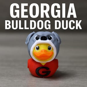 Georgia Bulldog Duck – UGA Graduation Gift, Dawgs Fan Collectible, Game Day Toy