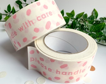 Packing tape, Packaging tape, Box tape, Sticky tape, Eco tape, Recycled tape, Paper tape, Patterned tape, printed tape, pink tape