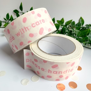 Packband, Klebeband, Klebeband, Klebeband, Öko-Klebeband, Recycling-Klebeband, Papierklebeband, gemustertes Klebeband, bedrucktes Klebeband, rosa Klebeband