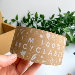 Packing tape, Packaging tape, Box tape, Sticky tape, Eco tape, Recycled tape, Paper tape, Patterned tape, Kraft tape, brown tape image 3