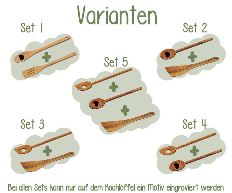 Personalized wooden cooking spoon and spatula as a gift idea for grandma and grandpa image 7