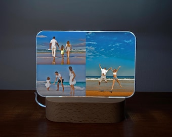 Huwelijkscadeau, fotocadeau, verjaardagscadeau voor moeder, jubileumcadeau voor hem, cadeau voor vriendin, LED-achteraf, familiefoto