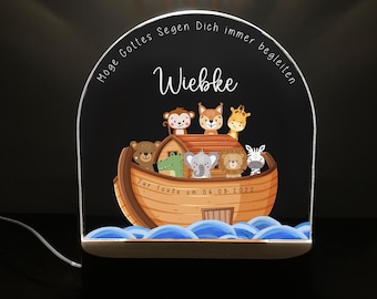 Personalized baptism night light, baby gift birth, baby, LED lamp, night light children, personalized gift for baptism, night lamp