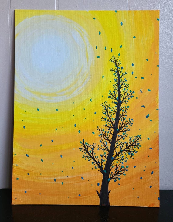 Tree Acrylic Painting Tree Art Nature Painting Original | Etsy