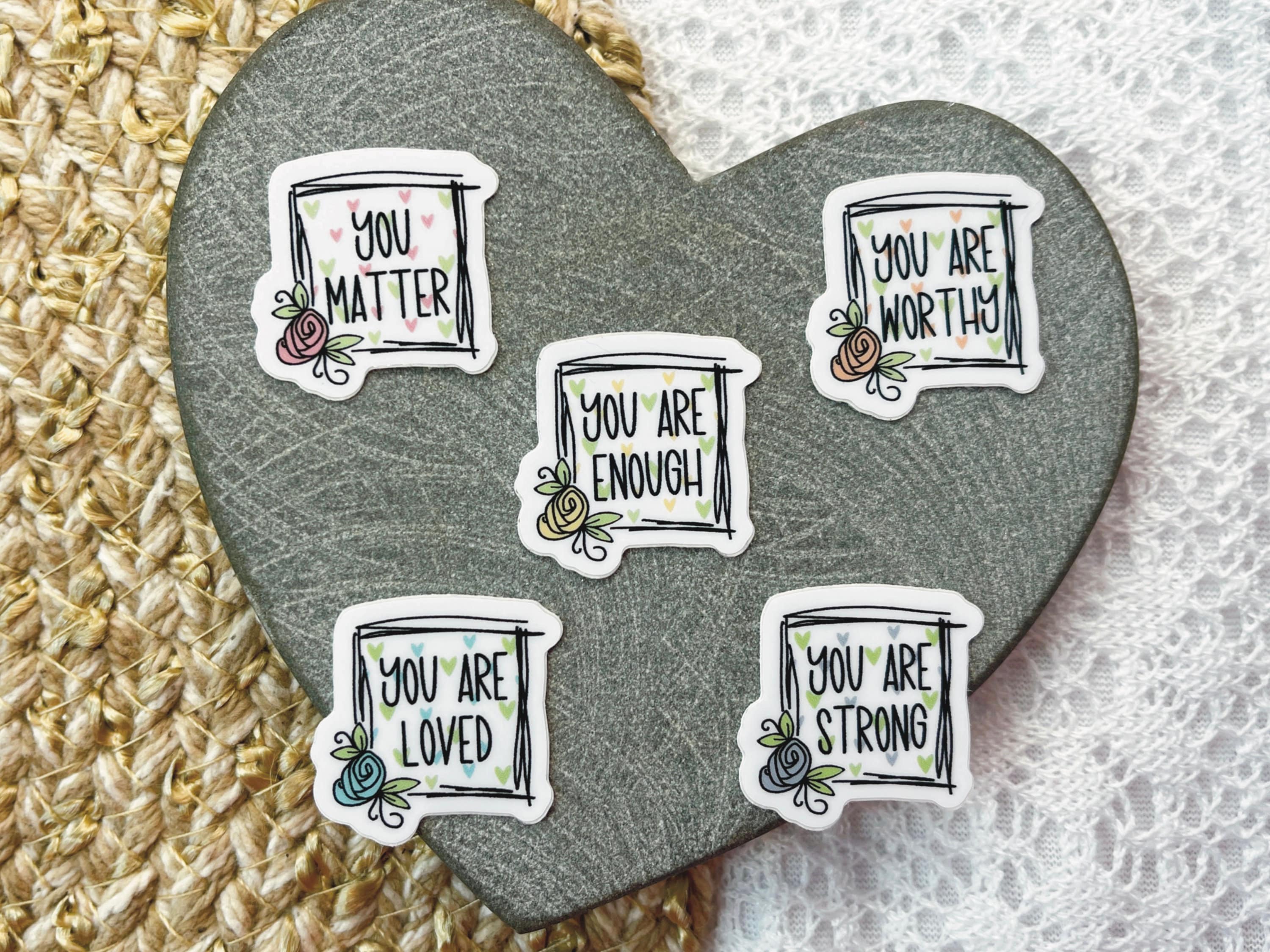 Positive Affirmation Self-Care Sticker Set (4 Stickers) – The Bullish Store