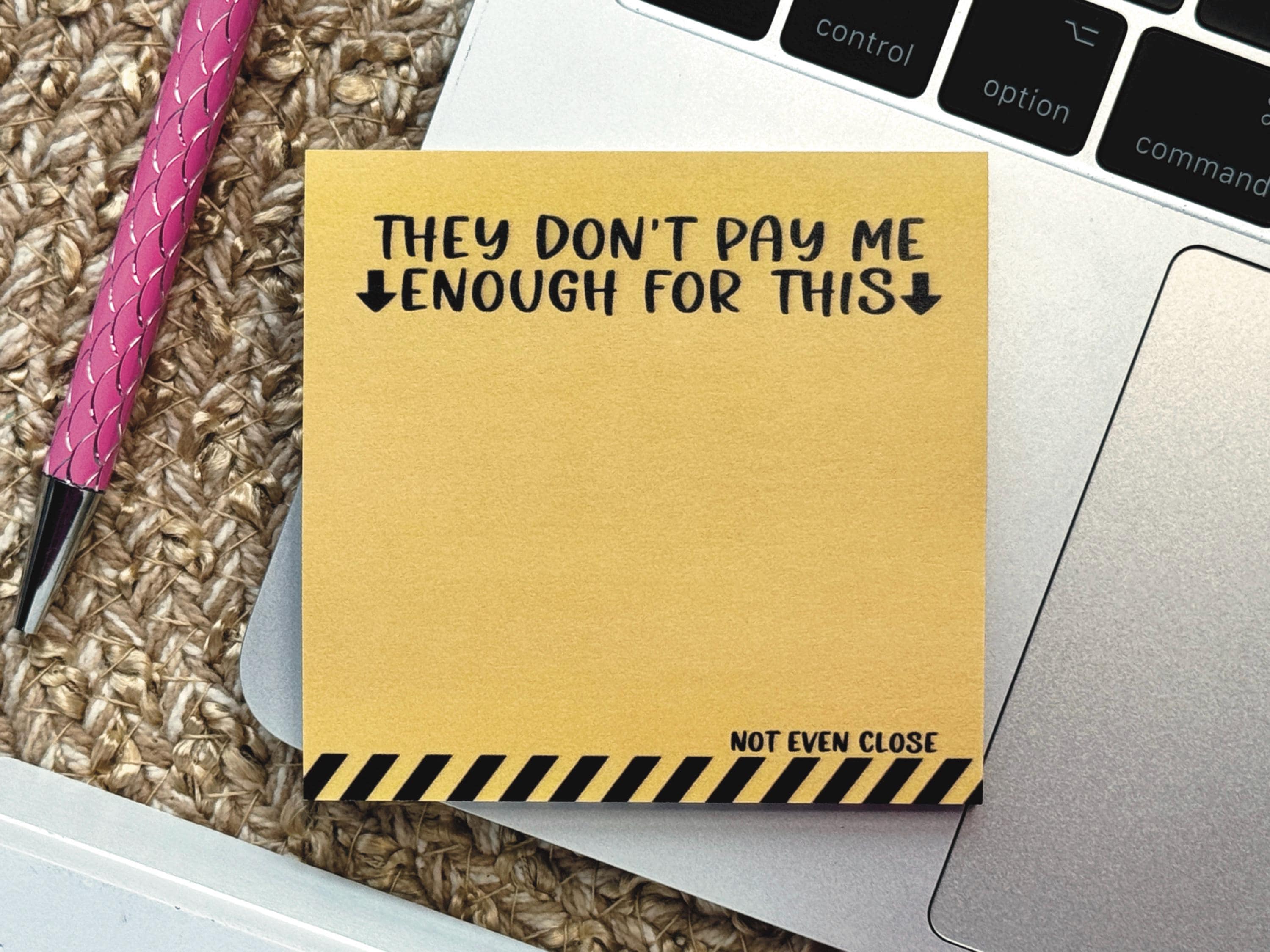 Note Inough They Don't Pay Me Enough for This Sticky Notes, Funny Memo Pad, Cute ...
