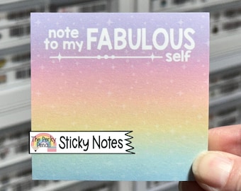 Note To My Fabulous Self Sticky Notes, Funny Memo Pad, Cute Notepad, Sticky Note Pad, Funny Office Gift, Coworker Gift For Boss, To Do List
