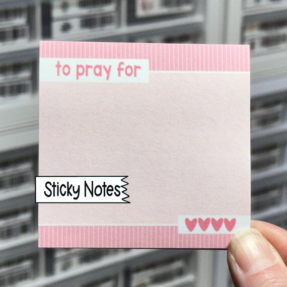 To Pray For Sticky Notes, Christian Memo Pad, Cute Religious Notepad, Prayer List Reminder, Stationery, Faith Sticky Note Pad, Office Gift