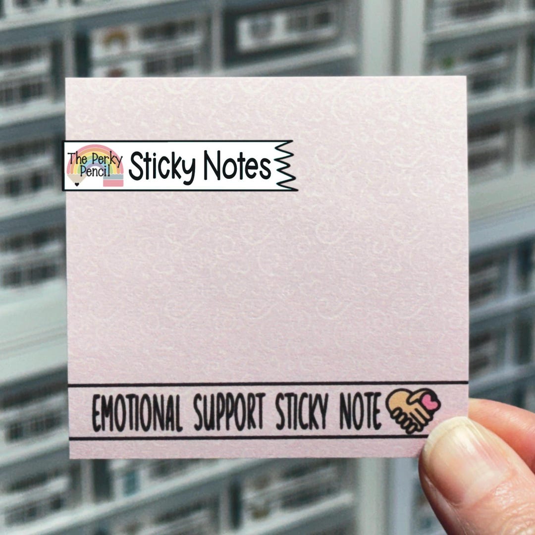 Emotional Support Sticky Notes, Cute Memo Pad, Notepad, Work Friend ...