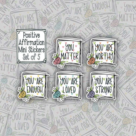 Positive Affirmation Sticker Bundle #2 (8 Stickers) – Kenna's Crystals