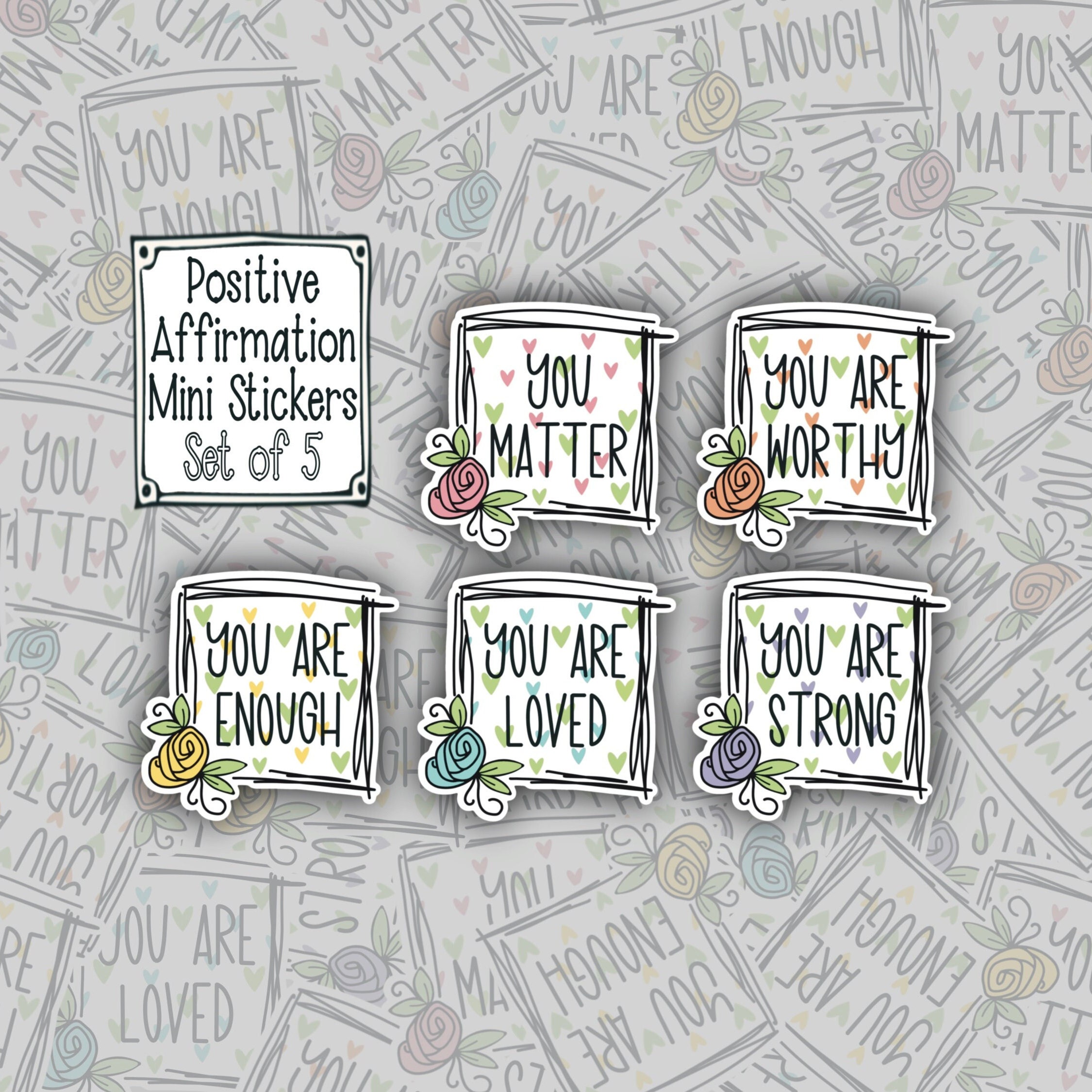Self-love Stickers Positive Affirmations Stickers Cute Encouraging Sticker  Set -  Israel