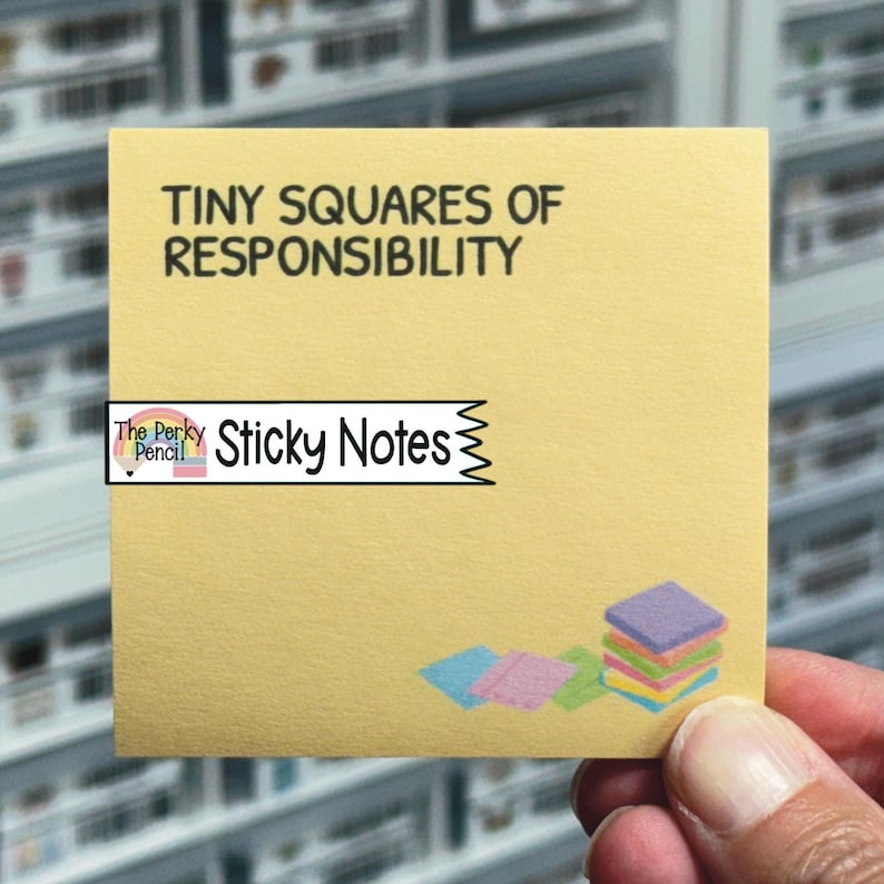 Petits carrés de responsabilité Autocollants, Bloc-notes amusant, Cadeau du patron, Bloc-notes, Fournitures de bureau sarcastiques, Cadeau pour collègue image 1