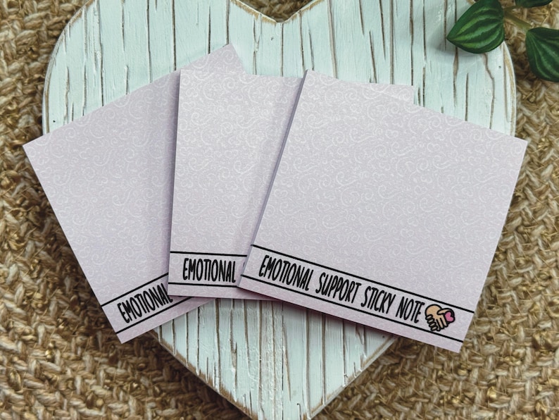 Supportive Sticky Note Emotional Support Sticky Notes, Cute Memo Pad, Notepad, Work Friend ...