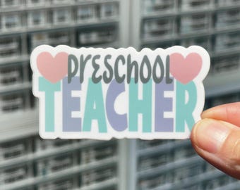 Preschool Teacher Sticker, Daycare Teacher Sticker, Teacher Appreciation Gift, Early Childhood Education Stickers for Water Bottle, Laptop
