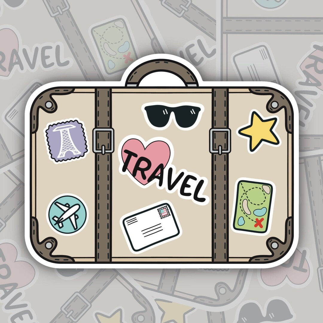 Travel Suitcase Stickers, Traveler Stickers, Adventure Stickers ...