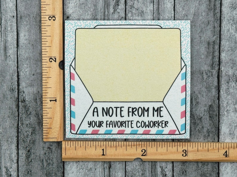 A Note From Me Your Favorite Coworker Sticky Notes, Cute Sticky Notes, Office Memo Pad, Fun Notepad, Teacher Sticky Notes, Office Stationery image 4