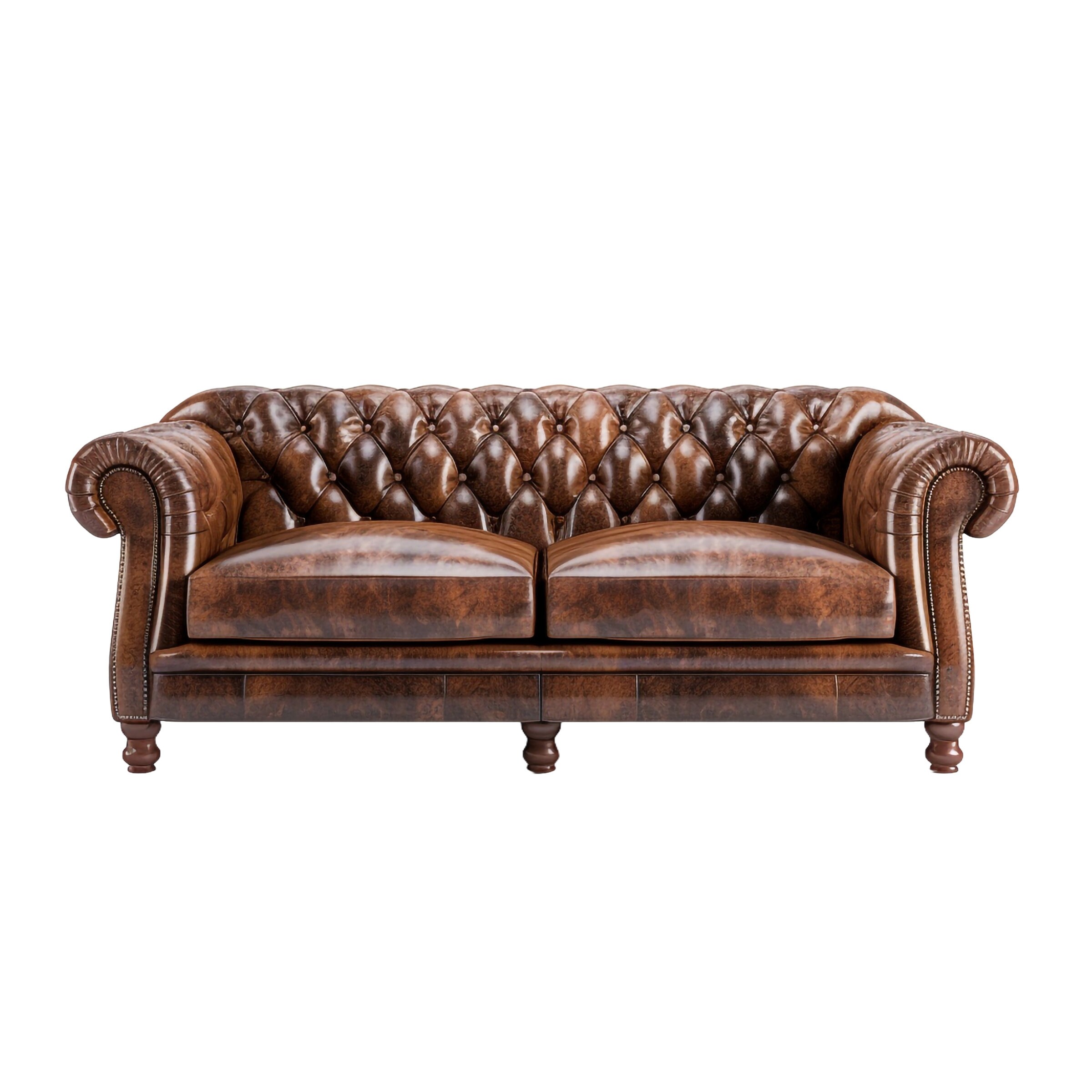 Genuine leather tufted sofa deals