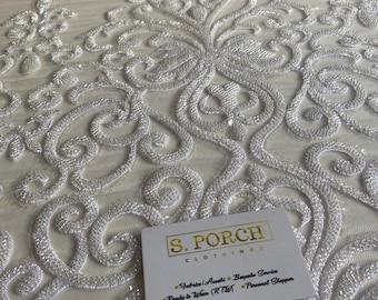 Luxuriöse Stark Perlen Brautspitze, Haute Couture Handbeaded Spitze,Spitze für Hochzeiten,Brauten,Hochzeitskleid verkauft lose Lagerware