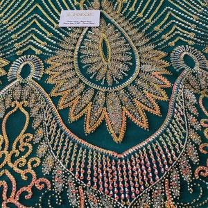 Luxury Bridal ,Heavy beaded,Haute couture Handbeaded Embroidery lace for bridals,weddings,prom dress,reception dress sold per yard