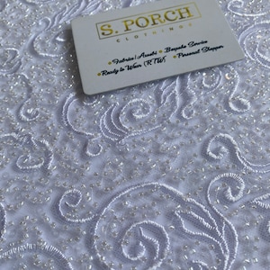 Luxurious Heavily Beaded Bridal lace ,Embroidered lace, Haute couture Handbeaded lace,lace for weddings, bridals,wedding gown Sold per Yard