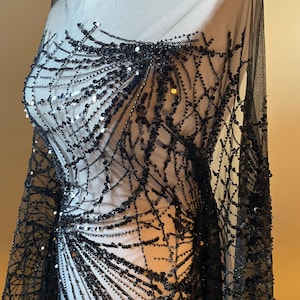 Exotic Couture Beaded Lace for weddings, reception dress, prom, prewedding shoot,valentine . Sold per yard