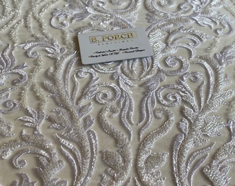 Luxuriöse Schwer Perlen Braut Spitze,, Haute Couture Handbeadte Spitze, Spitze für Hochzeiten, Bräute, Brautkleid Verkauft Massenware