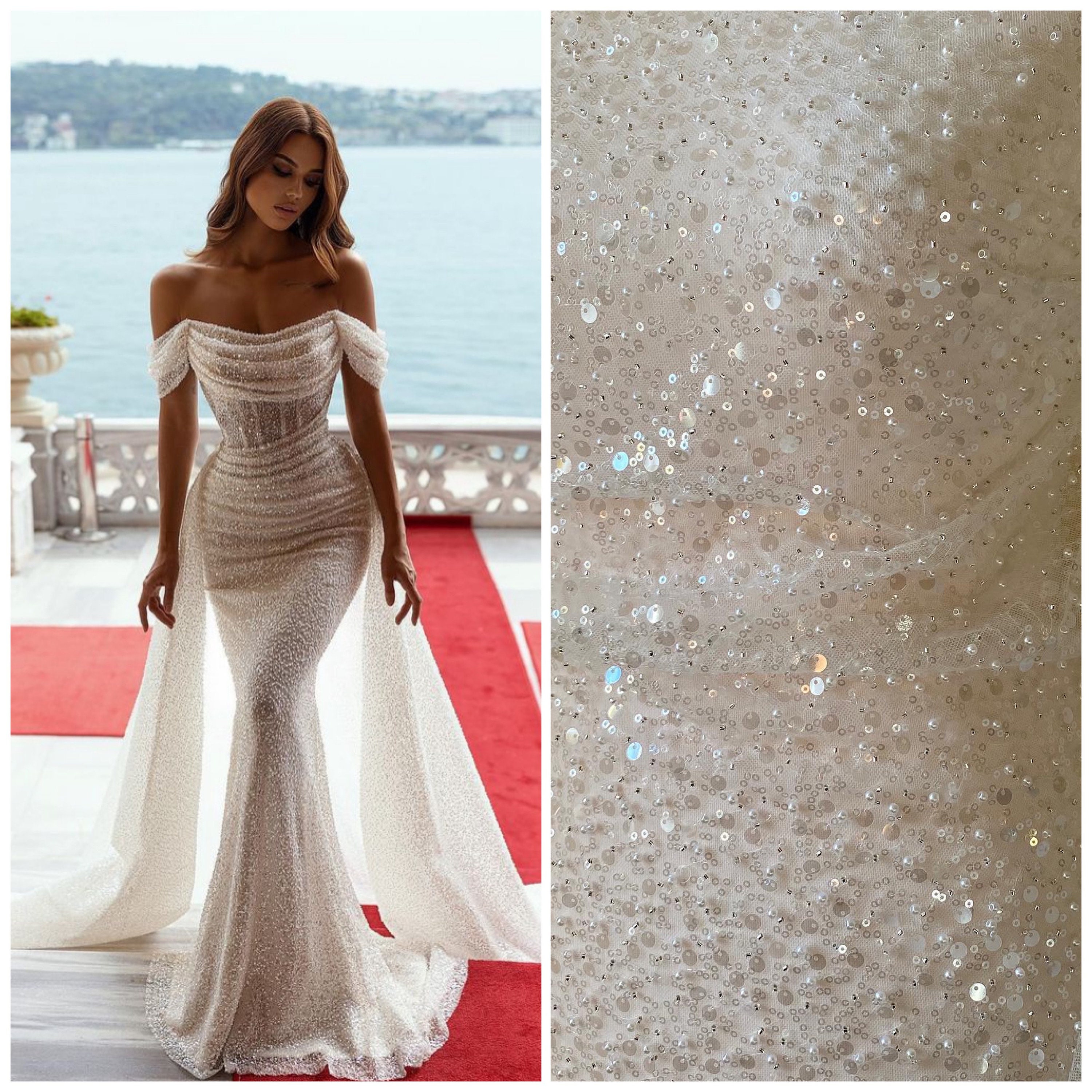 White Beaded Dress - Etsy UK