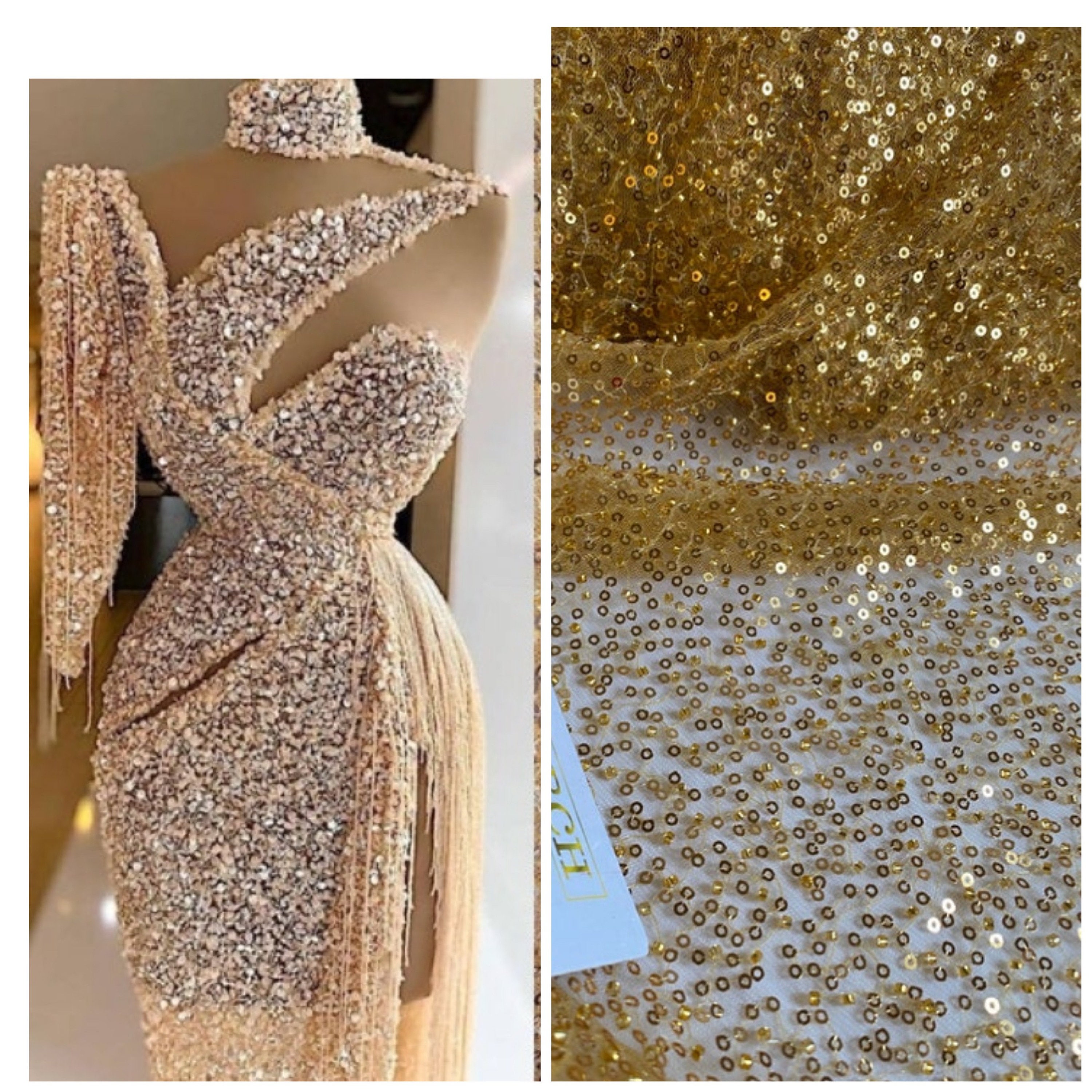 and gold sequin