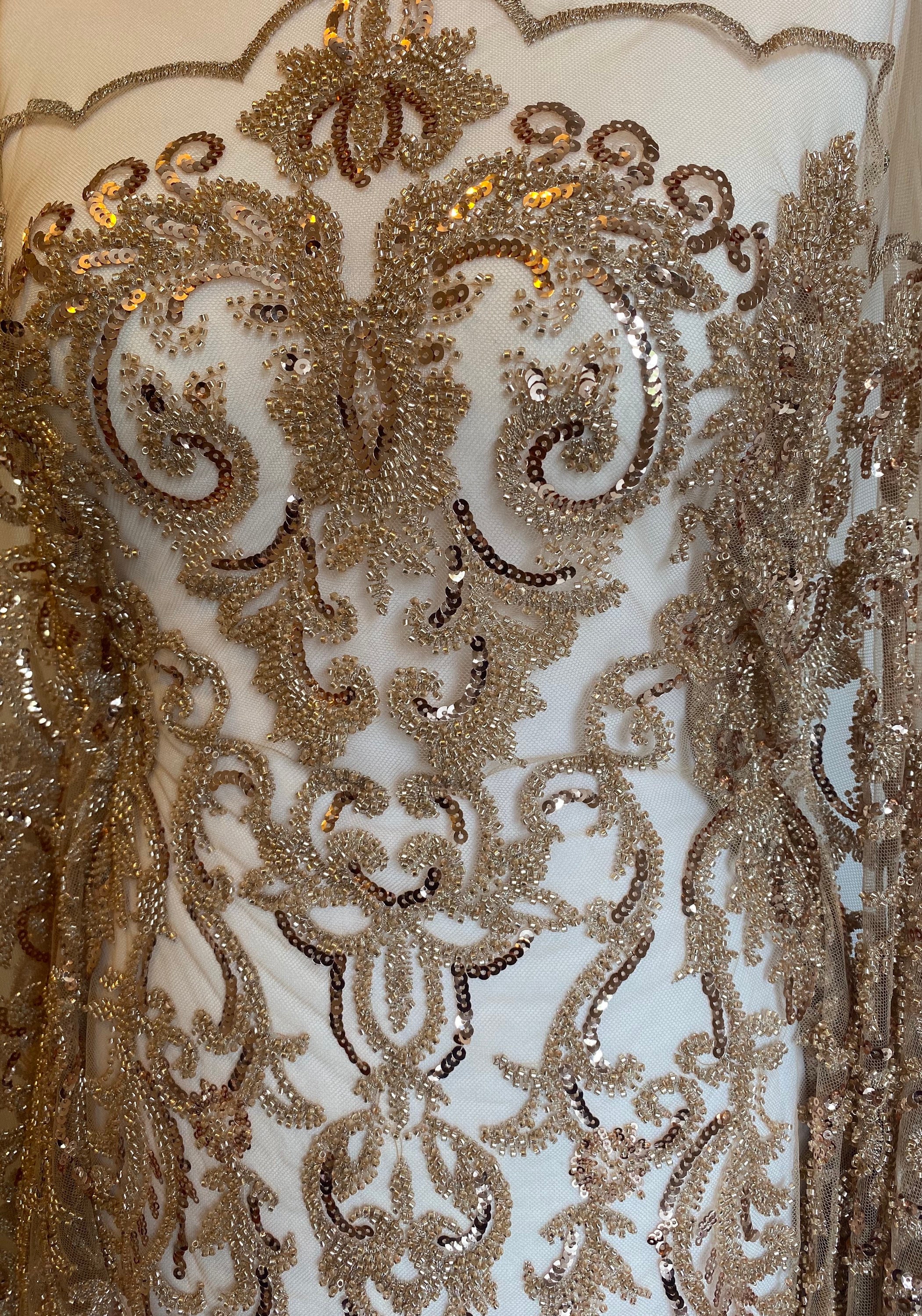 Luxury Bridal ,heavy Beaded,haute Couture Handbeaded Lace,appliqu Lace for  Bridals,weddings,prom in Orange , Black & Gold-sold PER YARD - Etsy Canada