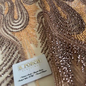 Luxury Bridal,Haute couture Beaded Embroidery lace, Floral lace, Unique Embroidered Lace for bridals,weddings,reception dress SOLD PER YARD