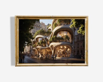 Venice Church Digital Oil Painting – Italy Wall Art (Instant Download)