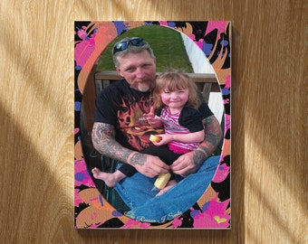 Custom Handmade Acrylic Portrait Art: Personalized Kid's Birthday Gift - Digital Download - Unique Photo Transformation