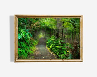 Forest Path Oil Painting Print: Scenic Nature Landscape (Digital Download)