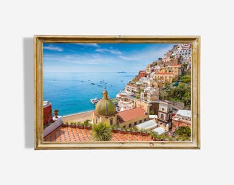 Amalfi Coast Italy Print: Dreamy Digital Oil Painting (Digital Download)